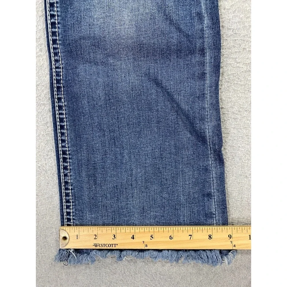 Grace In LA Womens Size 14 Denim Jeans w/Embroidery Cross Pockets Bling Studs